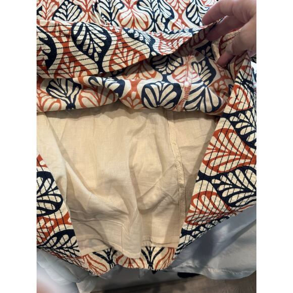 Free People Gia Shift Dress Size Medium Floral Geometric Pattern Lace-Up‎ Fall - Picture 12 of 13